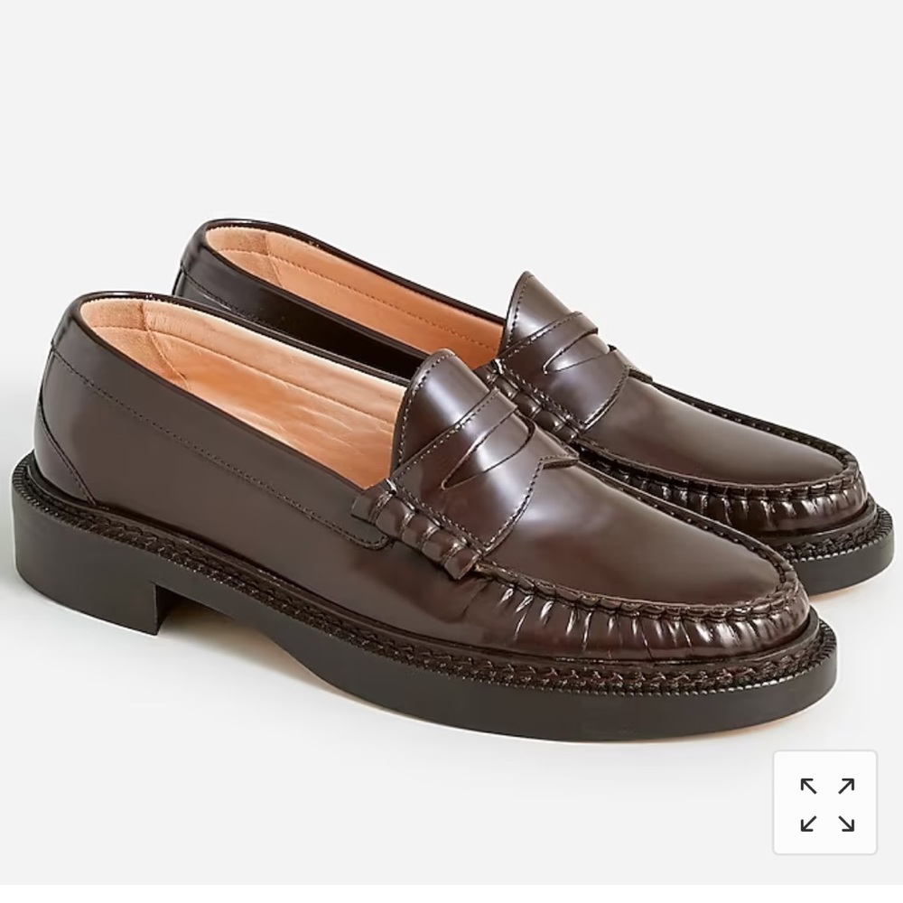 J.Crew Rowan Penny Loafer Ganache 8.5 NIB $198
